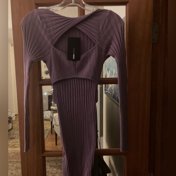 Fashion Nova Lola Sweater MIDI Lilac Dress size small ❤️🥰 - Picture 11 of 11